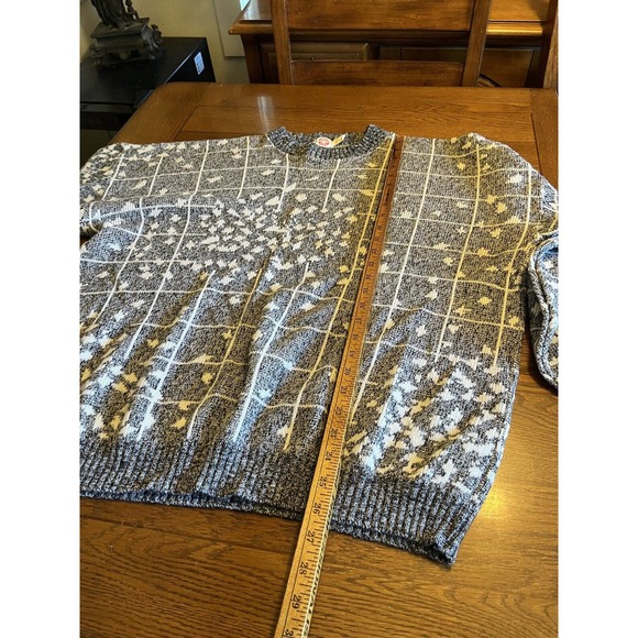 Angels Flight Men's Vintage Acrylic Stripe Sleeve Pullover Sweater Sz 1X Big XL - Picture 7 of 11